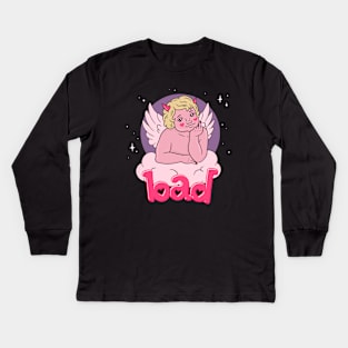 BAD CHERUB - pink Kids Long Sleeve T-Shirt